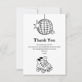 Retro Disco Vrijgezellenfeest Dank je kaart (Voorkant)