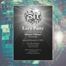 Retro Discobal Zwart Wit 50ste Verjaardag