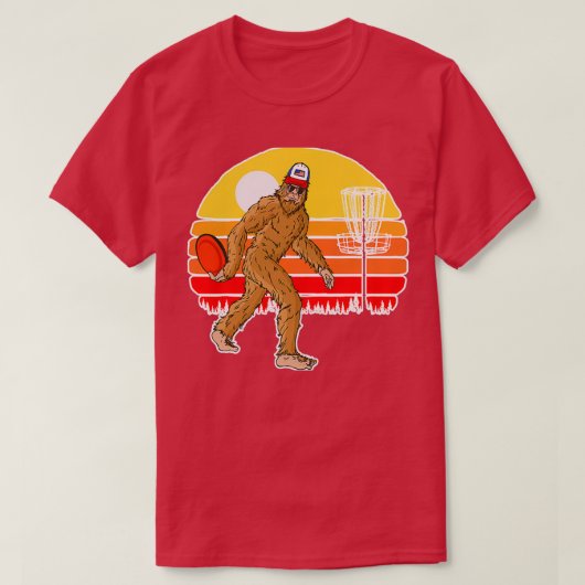 Retro Disk Golf Bigfoot  Discus T-shirt (Design voorkant)