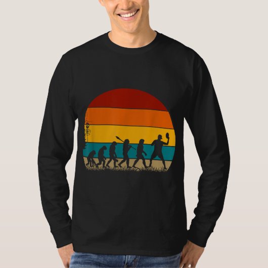 Retro Disk Golf Evolution T-shirt (Voorkant)