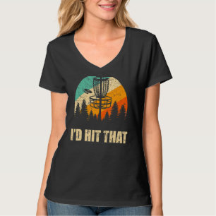 Retro Disk Golf Spor Sunset Frisbee Golf T-shirt