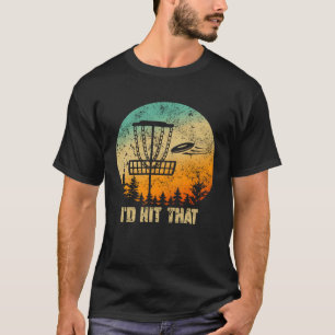 Retro Disk Golf Sport Sunset Frisbee Golf T-shirt