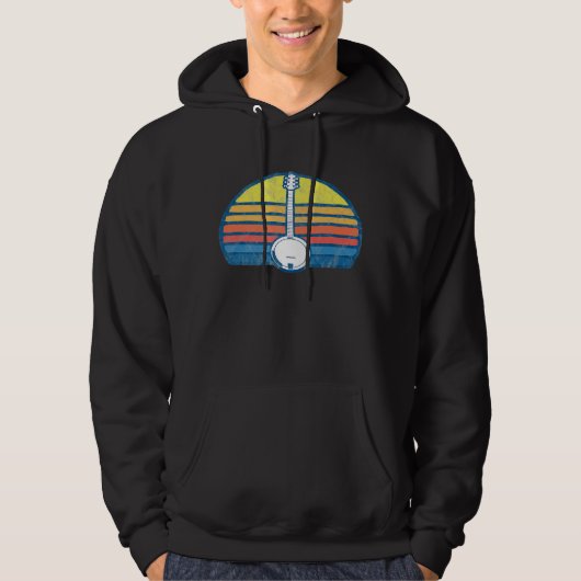 Retro Distress 80s Banjo Graphic Hoodie (Voorkant)