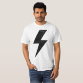 Retro Distressed Bolt Lightning Black  T-shirt (Voorkant volledig)