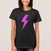 Retro Distressed Front & Back PINK Lightning Bolt T-shirt (Voorkant)