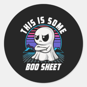 Retro Dit is een aantal Boo Sheet Schattige Ghost Ronde Sticker