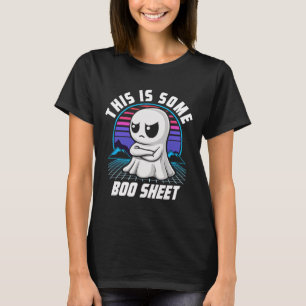 Retro Dit is een aantal Boo Sheet Schattige Ghost T-shirt
