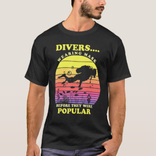  Retro Diver Draag Masker Duikduik Duik T-shirt