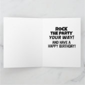 RETRO DJ MIXER CARTE D'ANNIVERSAIRE POUR ELLE (Intérieur)