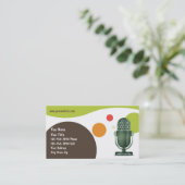 Retro DJ Visitekaartje (Staand voorkant)