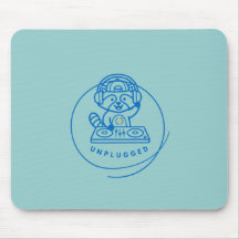 Retro DJ Wasbeer Pastel Marmer Textuur Muismat