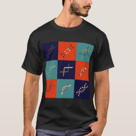 Retro DNA genetica stambiologie patroonset T-shirt