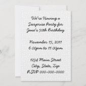 Retro Do Tell Surprise Birthday Party Kaart (Achterkant)