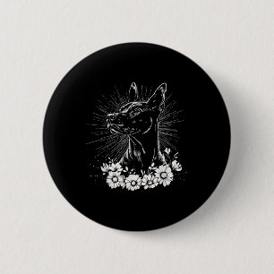 Retro Doberman Pinscher Hondenliefhebber Tattoo St Ronde Button 5,7 Cm