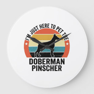 Retro Dobermann Pinscher Hond Liefhebber Shirt Ont Grote Klok