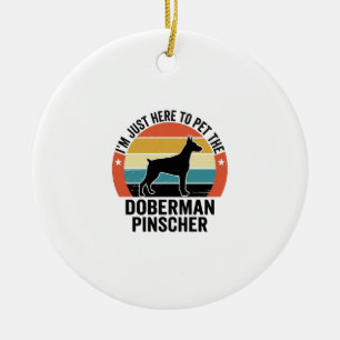 Retro Dobermann Pinscher Hond Liefhebber Shirt Ont Keramisch Ornament