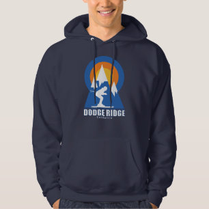 Retro Dodge Ridge Ski Zonsondergang Hoodie
