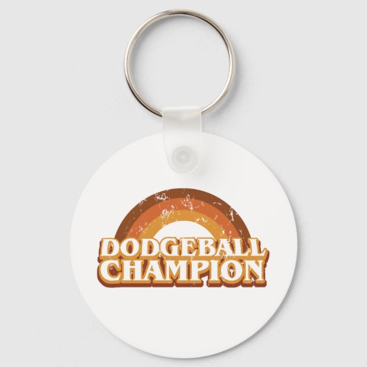 Retro Dodgeball Champion Sleutelhanger (Voorkant)
