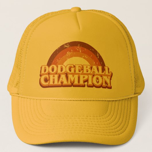 Retro Dodgeball Champion Trucker Hat Pet (Voorkant)