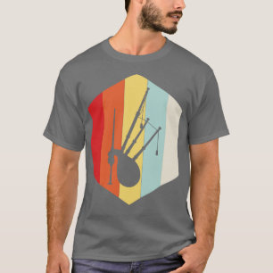 Retro doedelzak silhouet t-shirt