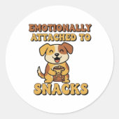 Retro Dog Emotionally Attached Vinyl Sticker (Devant)