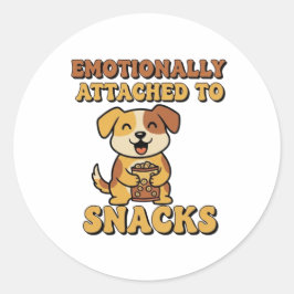 Retro Dog Emotionally Attached Vinyl Sticker