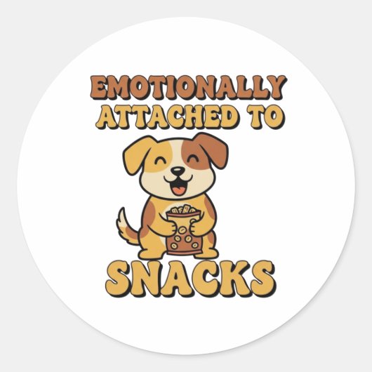Retro Dog Emotionally Attached Vinyl Sticker (Devant)