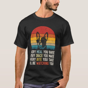 Retro Dog Funny Franse Bulldog Eigenaar L T-shirt