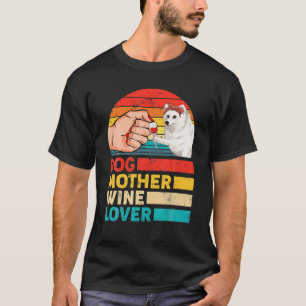 Retro Dog-moeder wijnoogst Amerikaanse eskimo-hond T-shirt