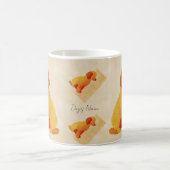Retro Dog Mug – Cozy Pet Lover Coffee Cup – Custom (Centre)