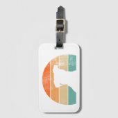 Retro Dog Silhouette –  Pet Lover Bagagelabel (Voorkant (verticaal))