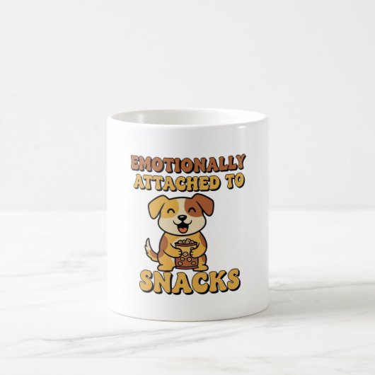 Retro Dog Snack Devotion White Mug Koffiemok (Center)