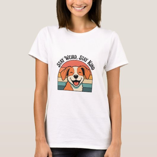 Retro Dog Stay Kind Women’s T-Shirt (Voorkant)