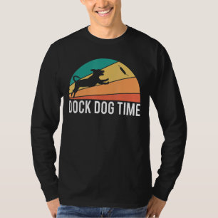Retro Dog Time Jumping Dogs Water Spo T-shirt