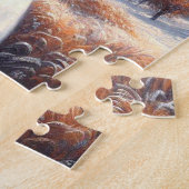 Retro Dogo Argentino schilderij Legpuzzel (Zijkant)