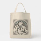 Retro dokter tote bag (Achterkant)
