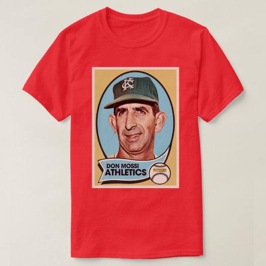 Retro Don Mossi Honkbal D T-shirt (Design voorkant)