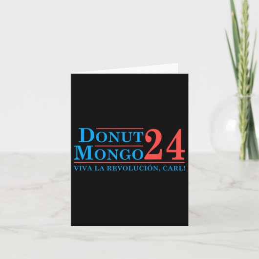 Retro Donut Mongo 2024 Funny Meme Kaart (Voorkant)