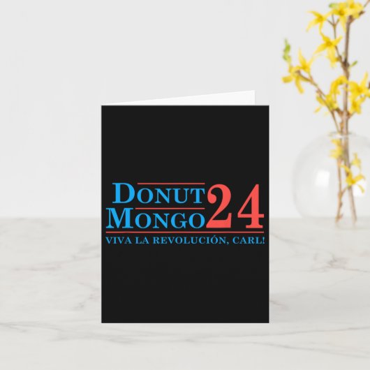 Retro Donut Mongo 2024 Funny Meme Kaart (Gele Bloem)