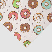 Retro Donut Pattern Cute Colorful Style Tissuepapier (Detail)