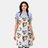 Retro doodle all-over print schort (Gedragen)