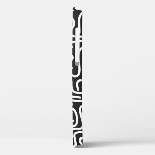 Retro Doodle golvende lijnen: Monochroom Case-Mate iPhone Case (Achterkant / Links)