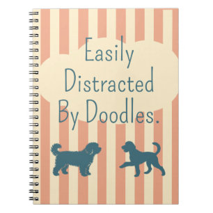 Retro Doodle Silhouet Gemakkelijk Afleidbaar Notit Notitieboek