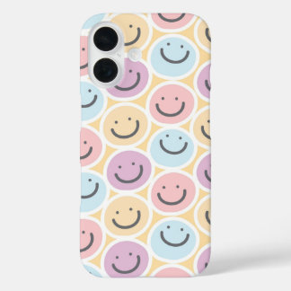 Retro Doodle Smile Emoji iPhone 16 Hoesje
