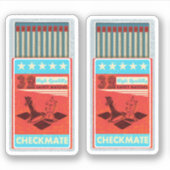 Retro doos van lucifers pop art sticker (Voorkant)