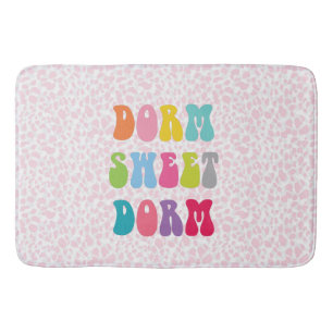 Retro "Dorm Sweet Dorm" Cheetah Print Badmat