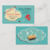 Rétro dos de pain de carte de visite de biscuit de (Devant / Derrière)