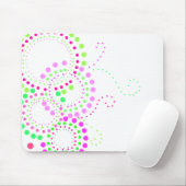 Retro Dot Flowers Mousepad Muismat (Met muis)