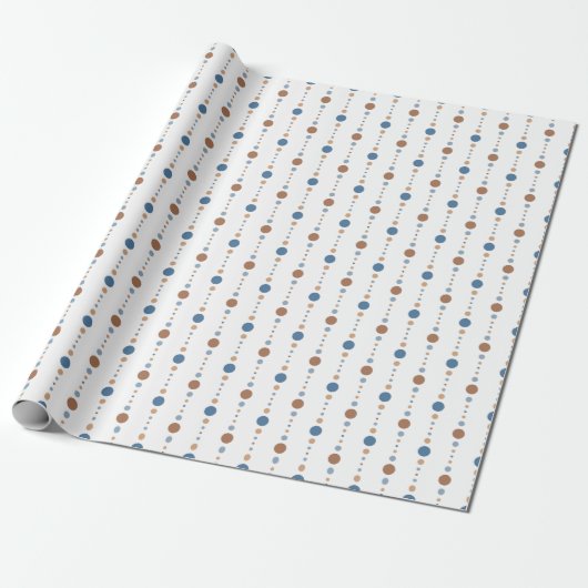 Retro Dot Pattern Wrapping Paper Cadeaupapier (Uitgerold)