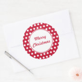 Retro Dot Red Merry Christmas Stickers (Envelop)